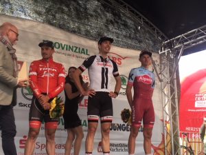 Sieger Podium Sparkassen Münsterland Giro 2018 - Max Walscheid, John Degenkolb, Nils Politt