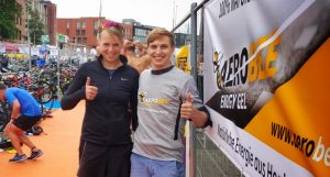Paul Weigel (Aerobee) und Triathletin Franziska Wiedebusch