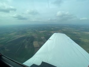 Blick aus Flugzeug auf das Münsterland