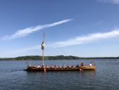 Rudern wie die Römer: Schiff Victoria auf dem Wasser
