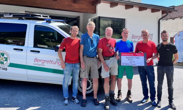DAV Sektion Münster spendet 3000 € an die ehrenamtliche Bergrettung Sellrain