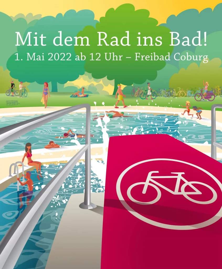 Am 01. Mai – Mit dem Rad ins Bad – Saisoneröffnung im Freibad Coburg