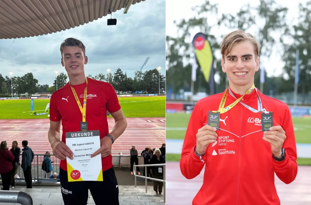 Silas Zahlten und Leonard Horstmann krönen sich in Rostock zu deutschen U20-Meistern