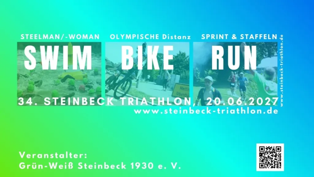 Steinbecker Triathlon 2027: Sonntag startet die Anmeldung!